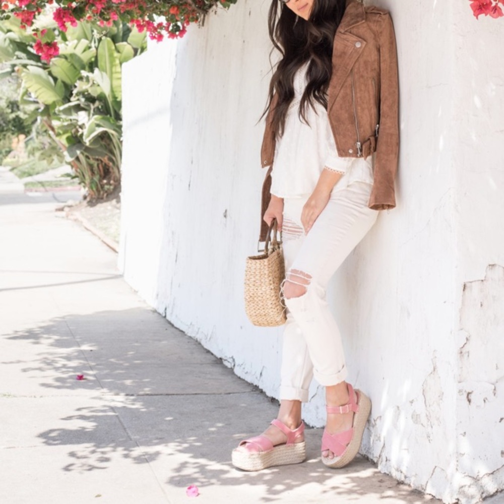 Topshop Pink Wedges